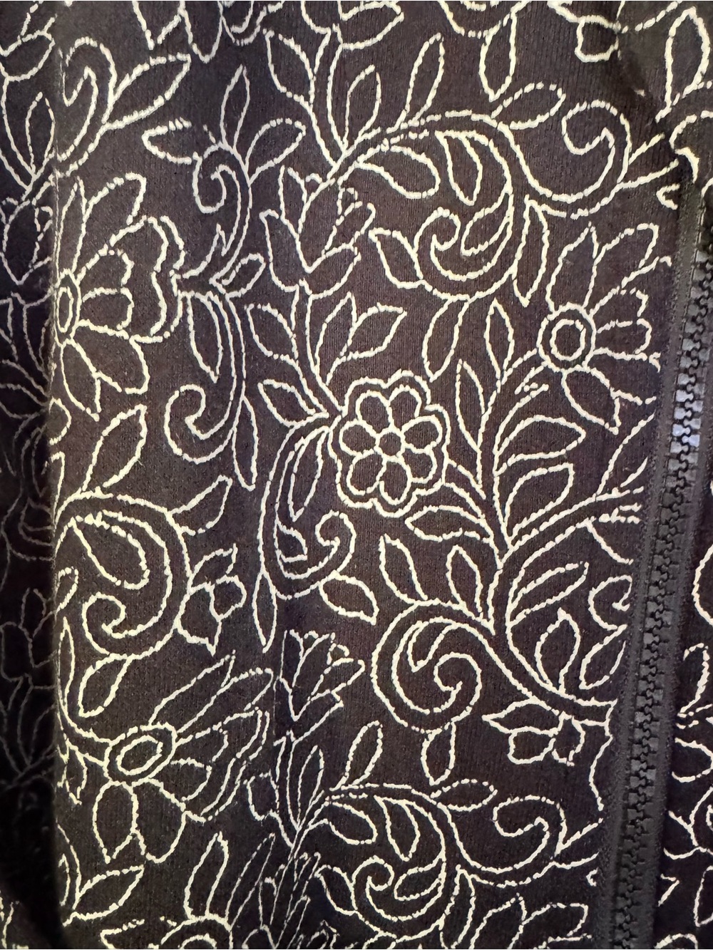 Effie's Heart Black Floral-Patterned Long Trench Coat - Picture 5 of 8